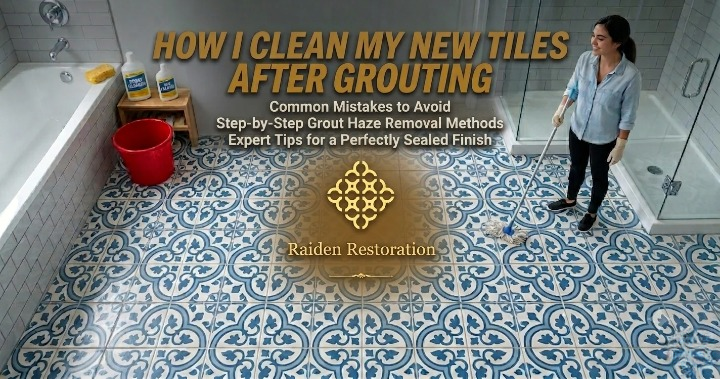 How I clean my new tiles after grouting